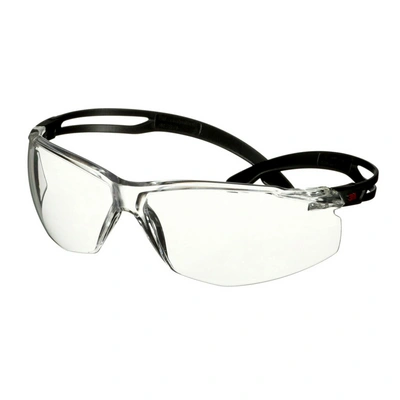 3M™ SecureFit™ 500 Okulary ochronne, czarne oprawki, powłoka odporna na zaparowanie/zarysowanie Scotchgard™ (K i N), przezroczyste soczewki, SF501SGAF-BLK-EU, 20 szt./opakowanie