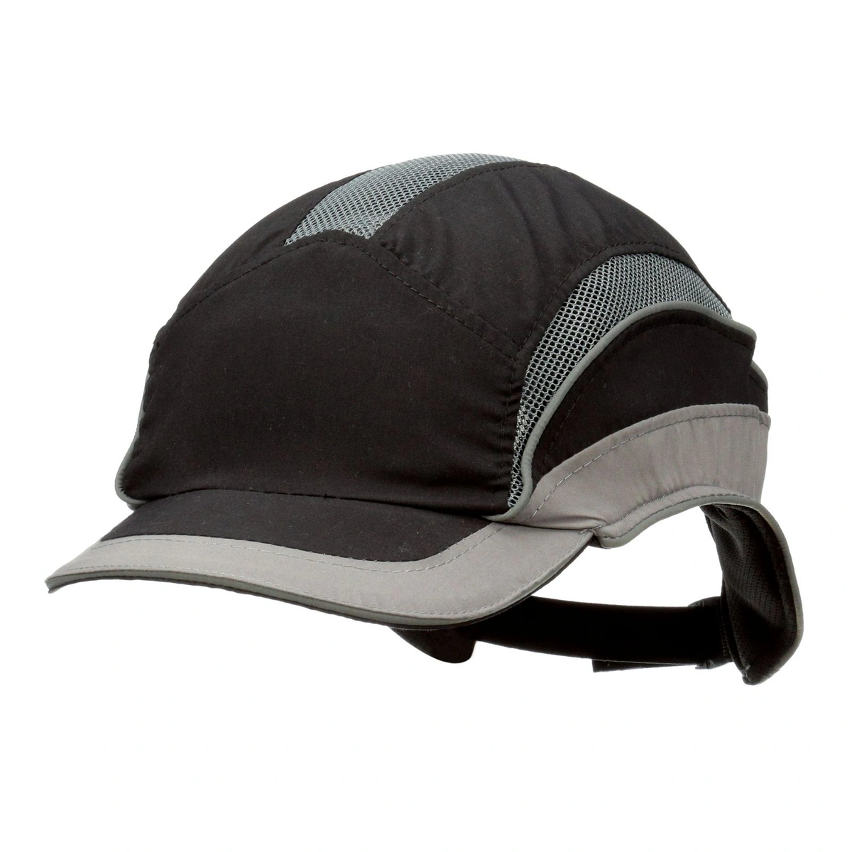 3m-first-base-3-bump-cap-elite-black-grey-reduced-peak-55-mm-2031219-leftside