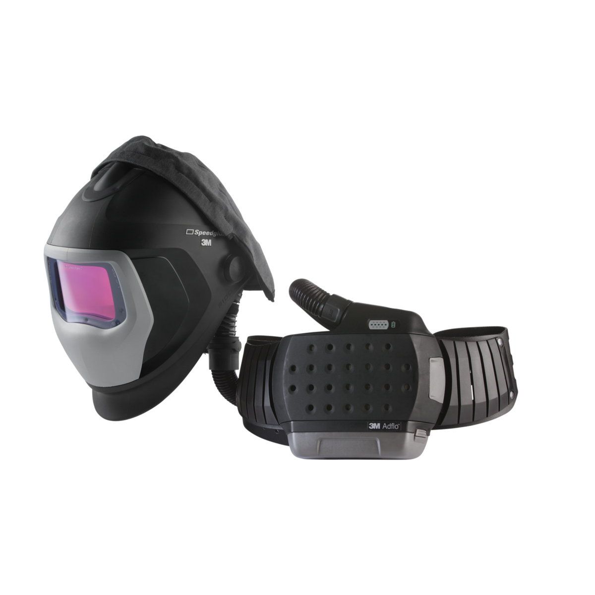 System z wymuszonym przepływem powietrza 3M™ Adflo™ z przyłbicą spawalniczą 3M™ Speedglas™ 9100-Air
