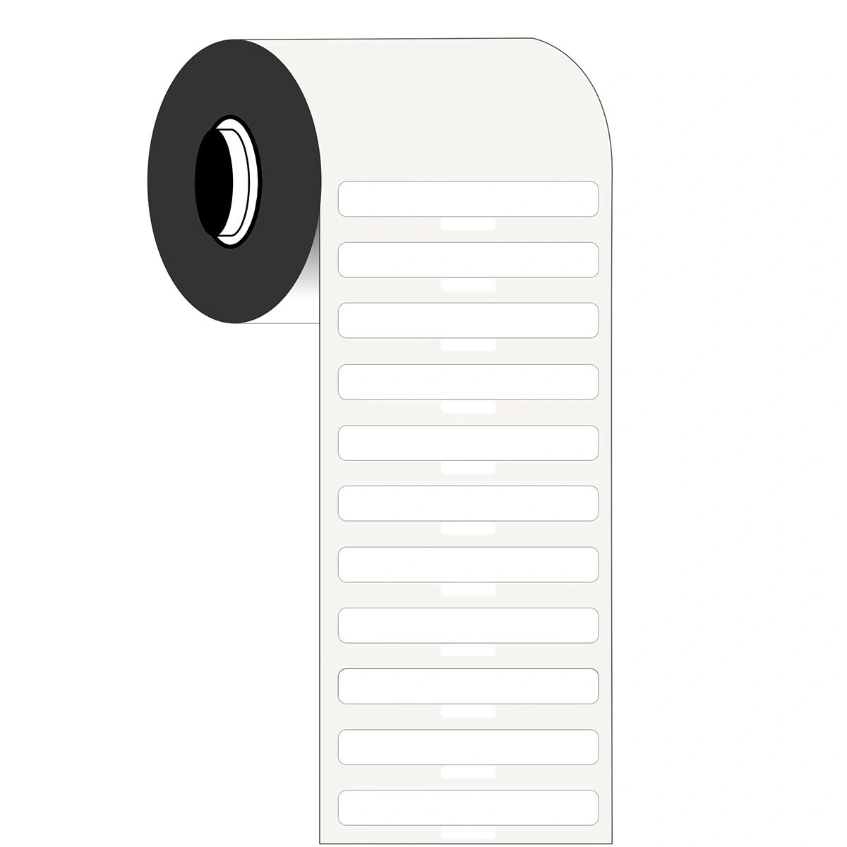 Ciągłe etykiety z białego poliestru z trwałym klejem akrylowym, seria B33