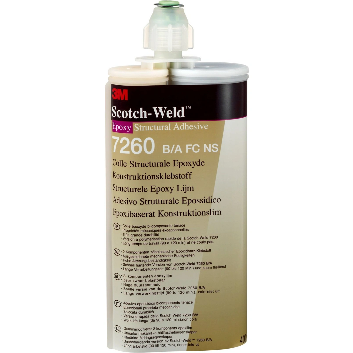 klej epoksydowy 3m scotch-weld 7260ns czarny czesc b a 400 ml